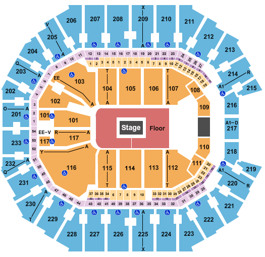 Spectrum Center Billie Eilish Seating Chart